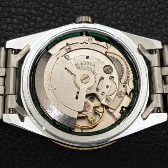 Vintage 1970 Seiko Automatic Mens Silver Watch W/daydate & Glass Back - Picture 9 of 10